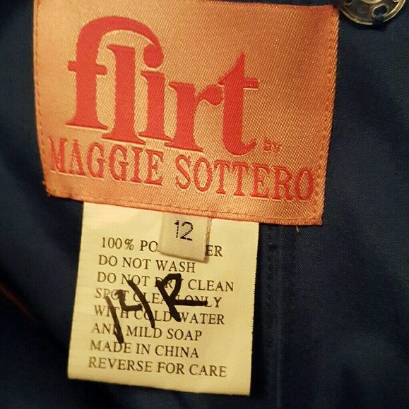 Strapless Dark Blue Prom Dress - Picture 7 of 8